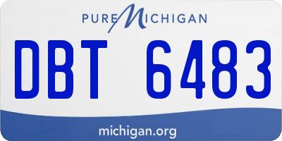 MI license plate DBT6483
