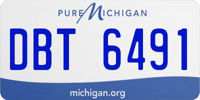 MI license plate DBT6491