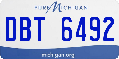 MI license plate DBT6492
