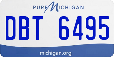 MI license plate DBT6495