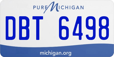 MI license plate DBT6498