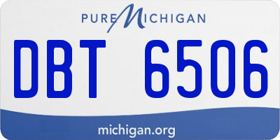 MI license plate DBT6506