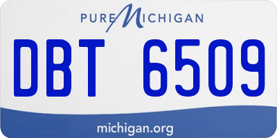 MI license plate DBT6509