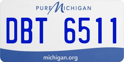 MI license plate DBT6511