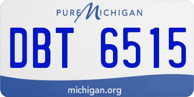 MI license plate DBT6515