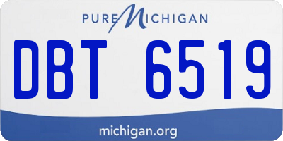 MI license plate DBT6519