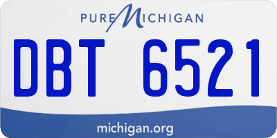 MI license plate DBT6521