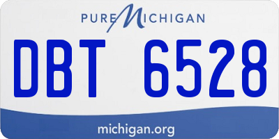 MI license plate DBT6528