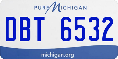 MI license plate DBT6532