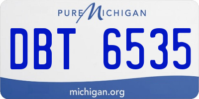 MI license plate DBT6535