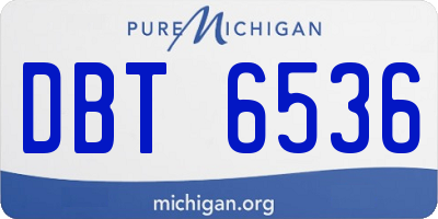 MI license plate DBT6536