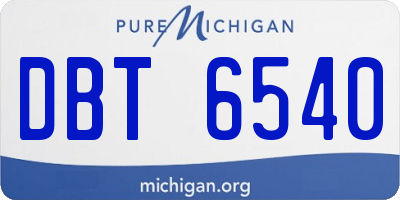 MI license plate DBT6540