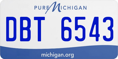 MI license plate DBT6543