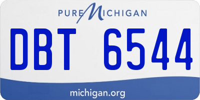 MI license plate DBT6544