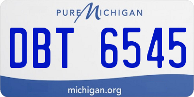MI license plate DBT6545