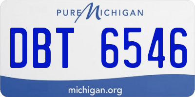 MI license plate DBT6546