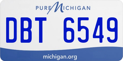 MI license plate DBT6549