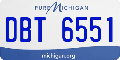 MI license plate DBT6551
