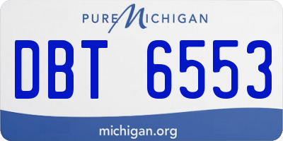 MI license plate DBT6553