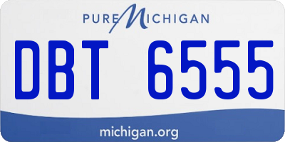MI license plate DBT6555