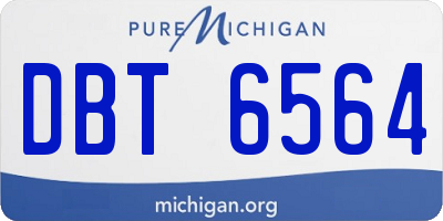MI license plate DBT6564