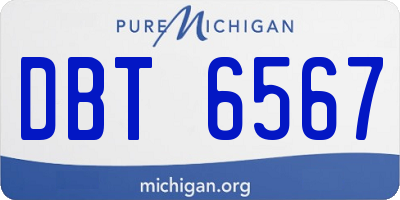MI license plate DBT6567