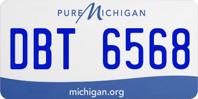 MI license plate DBT6568