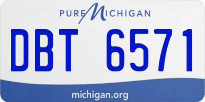 MI license plate DBT6571