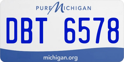 MI license plate DBT6578