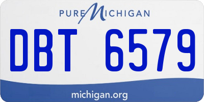 MI license plate DBT6579