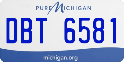 MI license plate DBT6581