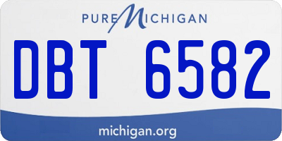 MI license plate DBT6582