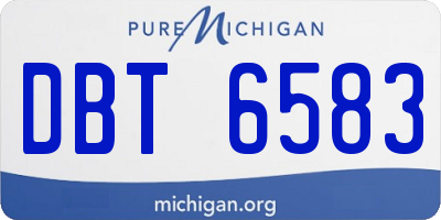 MI license plate DBT6583