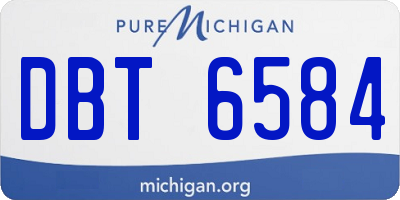 MI license plate DBT6584