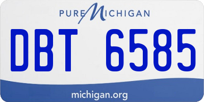 MI license plate DBT6585