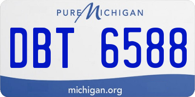 MI license plate DBT6588