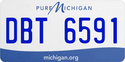 MI license plate DBT6591