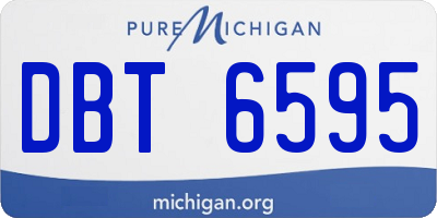 MI license plate DBT6595