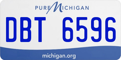 MI license plate DBT6596