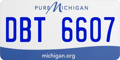 MI license plate DBT6607