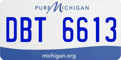 MI license plate DBT6613