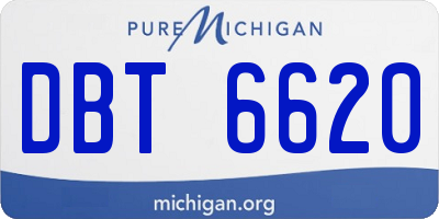 MI license plate DBT6620