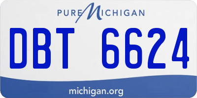 MI license plate DBT6624