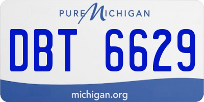 MI license plate DBT6629