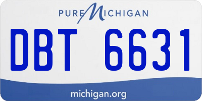 MI license plate DBT6631