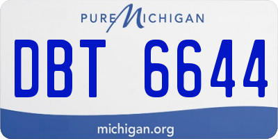MI license plate DBT6644