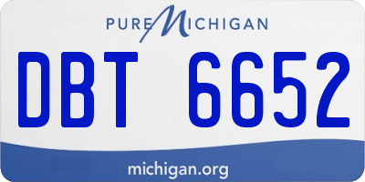 MI license plate DBT6652