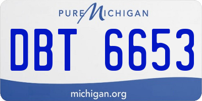 MI license plate DBT6653