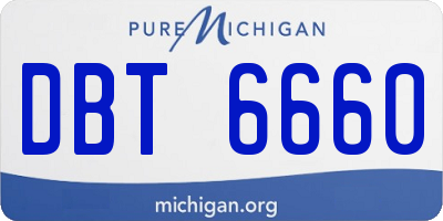MI license plate DBT6660