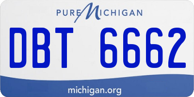MI license plate DBT6662